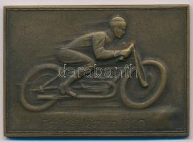 1929. Egri csillagtura Br motorsport emlékplakett, Huguenin gyártói jelzéssel (50x71mm) T:2