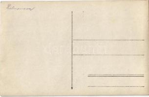 Palmanova, WWI destruction, street with the ruins of the buildings. photo