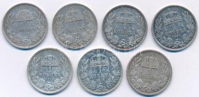 1893-1915. 1K Ag "Ferenc József" (7xklf) T:1--3
Adamo K5.1