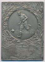 1918. "Ipolysági F.C. emlékére 1918 XI. 13. Nemzeti Liga" Ag emlékplakett "HP" beütéssel (42x57mm/52,12g) T:2