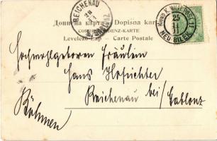 1901 Bilek. Lutfo Hadzic + "K. UND K. MILIT. POST 11 NEU BILEK"