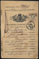 1887 Szolgálati cselédkönyv fűzve kötés nélkül