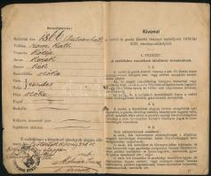 1887 Szolgálati cselédkönyv fűzve kötés nélkül