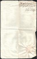 1865 Scitovszky János (1785-1866) hercegprímás, esztergomi érsek fejléces kántori kenevező levele, s...