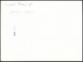 cca 1959 Horváth Ferenc (1933-1991) grafikus- és festőművész a tokaji művésztelepen, feliratozott, v...