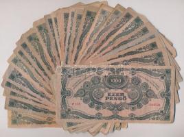 1945. 1000P (28x) 25db "MNB" bélyeggel+3db nélküle T:III Adamo P22