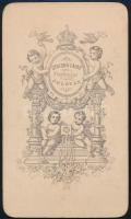 cca 1870 Jolsva, Striska Lajos fényképész műtermében készült, vizitkártya méretű, vintage fotó, feli...