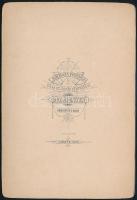 cca 1888 Budapest, Kozmata Ferenc (1864-1902) császári és királyi udvari fényképész műtermében készü...