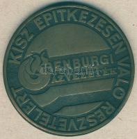 DN "KISZ építkezésen való részvételért" Br emlékérem, régi díszdobozban T:2