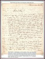 1850 1848-as szabadságharc honvéd tisztje, Szigeti Sándor saját kézzel írt levele szüleinek. Szigetit a szabadságharc után kényszersorozták az osztrák hadseregbe, Klagenfurtból írt levelében bátyja, Szigeti Miklós honvédőrnagy, a vörös sapkás 11. honvéd zászlóalj parancsnoka után érdeklődik.