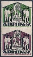 1913 Armin ev Sport Club München levélzáró pár / poster stamp pair