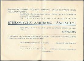 1948 Meghívó Pest-Pilis-Solt Kiskun vármegyének az árvízkárosultak javára rendezendő megyei táncesté...
