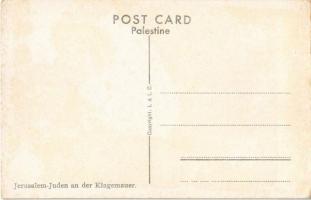 Jerusalem, Juden an der Klagemauer / Jews at the Wailing Wall. Judaica