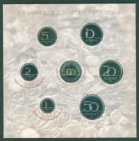 2008. 1Ft-100Ft 7 klf db, "Búcsú az egy, -és kétforintostól" díszes szettben T:PP Csak 4000db!