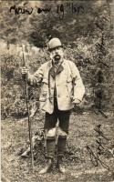 1903 Ferenc József császár túrabottal / Kaiser Franz Josef / Franz Joseph I with his hiking stick. B.K.W.I.