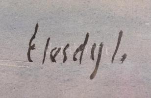 Élesdy István (1912-1987): Régi Városháza, sarok (Budai várnegyed). Akvarell, papír, jelzett, hátold...