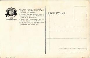 Kolozsvár, Cluj; Mátyás szobor meggyalázása. Kiadja a Magyar Nemzeti Szövetség / shaming the King Ma...