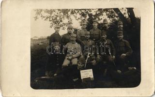 1916 Rechnungs U. O. Schule (Unteroffizierschule), Eger / WWI Austro-Hungarian K.u.K. military officers. photo (worn corners)
