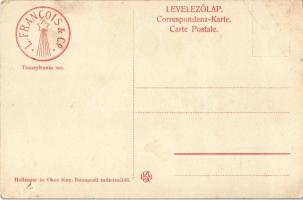 Budapest XXII. Budafok, Francois pezsgőgyár, pince részlet hordókkal. Hollenzer és Okos kiadása  (EB...