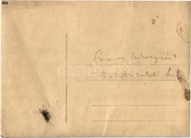 Szerencs, Cukorgyári tisztviselői lak, lovaskocsi, építkezés a háttérben. photo (12,5 x 9 cm) (fa)