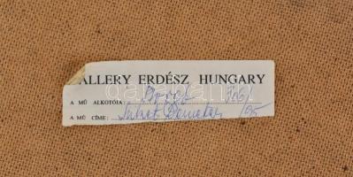 Borgó György Csaba (1950- ): Süket Demeter, olaj, farost, jelzett. Hátoldalán a művész autográf címk...
