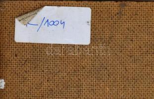 Borgó György Csaba (1950- ): Süket Demeter, olaj, farost, jelzett. Hátoldalán a művész autográf címk...