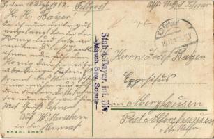 1917 Maschinengewehr-Kompagnie / WWI German military, machine gun squad + "Stab 4. Bayer. Inf. ...