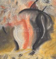 Kádár jelzéssel: Virágcsendélet. Vegyes technika, papír, üvegezett fa keretben, 42,5×33,5 cm