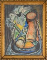 Kádár jelzéssel: Csendélet gyümölcsökkel. Pasztell, papír, üvegezett fa keretben, 41×31,5 cm