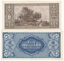 1946. 1.000.000MP + 1.000.000.000MP T:I-,III szép papír Adamo P31, P34