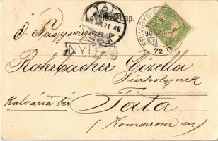 1905 Nyitra, Nitra; vasútállomás. V. Schubert No. 4685. / railway station