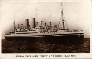 1926 Canadian Pacific liners MELITA & MINNEDOSA, ocean liner steamship