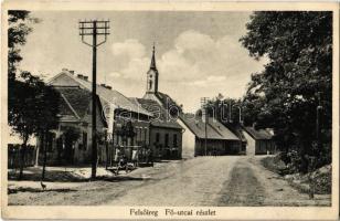 1931 Felsőireg (Iregszemcse), Fő utca, templom, üzlet (EK)