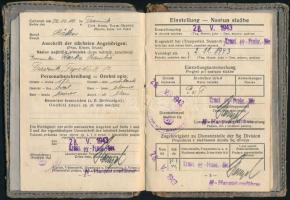 1944  Önkéntesen bevonult horvát katona német Waffen-SS katonakönyve. Borító levált / Soldbuch of vo...