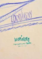 Hornyánszky jelzéssel és/vagy pecséttel: 3 db rajz és vázlat. Különféle technikák (tus, ceruza, goly...