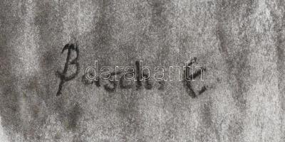 Basch E. jelzéssel: Portré. Ceruza, szén, papír, 64,5x50 cm