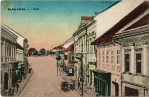 1915 Szászváros, Broos, Orastie; Fő út, üzletek / main street, shops
