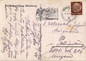 1938 Vorbeimarsch der HJ.-Fahnen des Adolf Hitler Marsches, Rudolf Hess. Reichsparteitag Nürnberg / ...