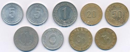 Algéria 1964-1980. 5c-1D (9xklf) T:1-,2,2- Algeria 1964-1980. 5 Centimes - 1 Dinar (9xdiff) C:AU,XF,VF