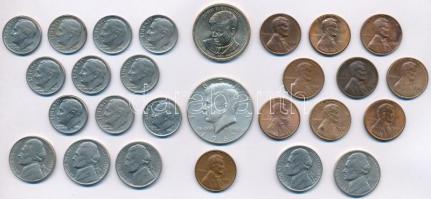 Amerikai Egyesült Államok 1952-1996. 1c-1$ (27x) T:vegyes USA 1952-1996. 1 Cent - 1 Dollar (27x) C:mixed