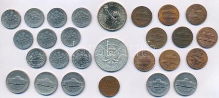 Amerikai Egyesült Államok 1952-1996. 1c-1$ (27x) T:vegyes
USA 1952-1996. 1 Cent - 1 Dollar (27x) C:...