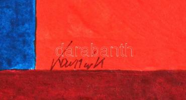 Kassák jelzéssel: Konstruktív kompozíció. Akvarell, ceruza, papír, szélén ragasztószalaggal, 30,5×45...