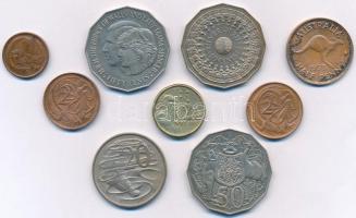 Ausztrália 1953-1988. 1/2p-2$ (9xklf) T:2,2- Australia 1953-1988. 1/2 Penny - 2 Dollars (9xdiff) C:XF,VF