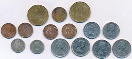 Kanada 1953-1989. 1c-1$ (15xklf), közte 1957-1968. 10c Ag (2xklf) T:2,2-
Canada 1953-1989. 1 Cent -...
