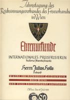 cca 1937-1945 5 db szép fodrász oklevél