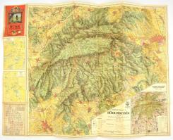 1930 A Bükk-hegység, Kirándulók térképe 7. sz., vászontérkép, kiadja: M. Kir. Állami Térképészet, 88...