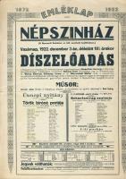1922-1937 Népszínház és Nemzeti színházi jubileumi díszelőadások ünnepi műsorfüzetei