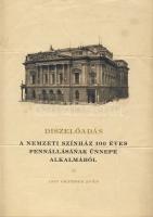 1922-1937 Népszínház és Nemzeti színházi jubileumi díszelőadások ünnepi műsorfüzetei
