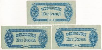 1944. 2P (9x) T:III közte szép papír Adamo P42