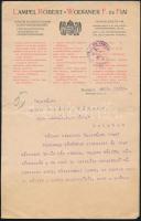 1903 A Lampel és Wodianer cég levele legifjabb Szász Károlynak.